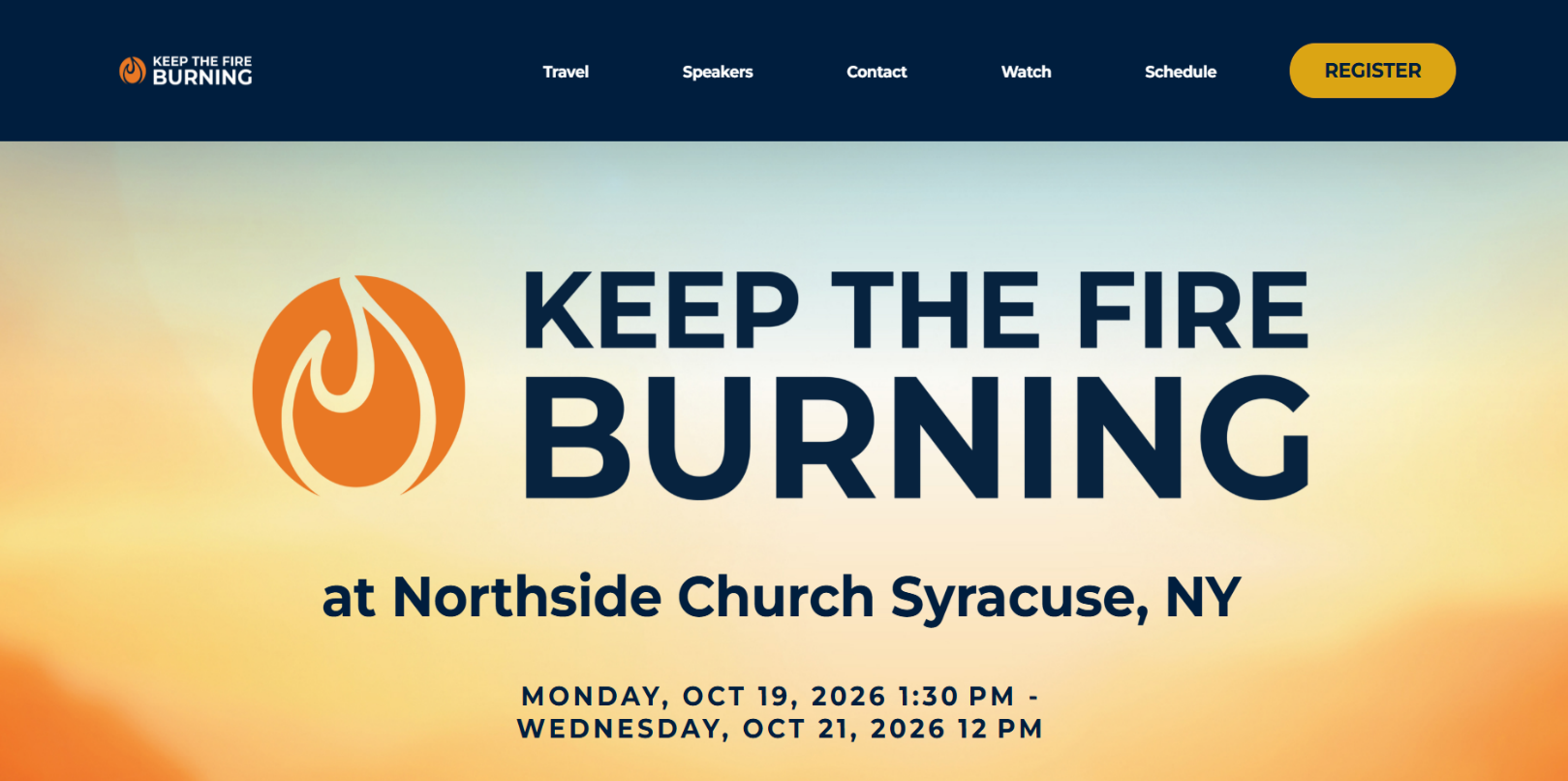 Keep the Fire Burning conference, October 19 through 21