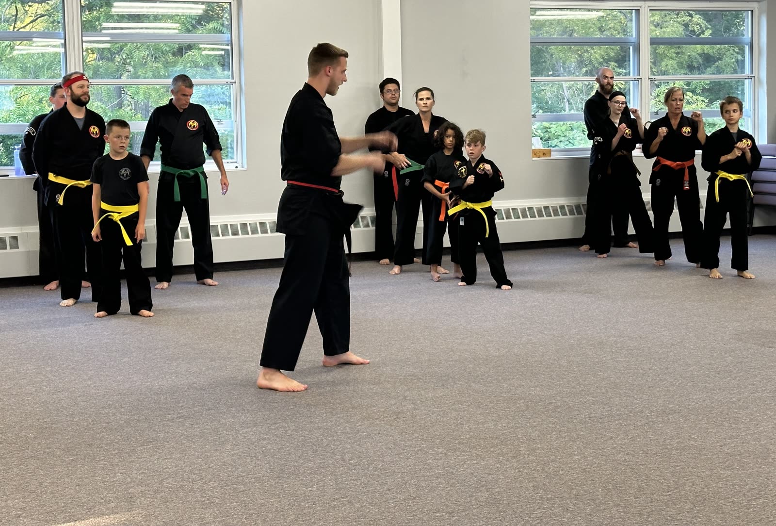 No Compromise Martial Arts class practicing together
