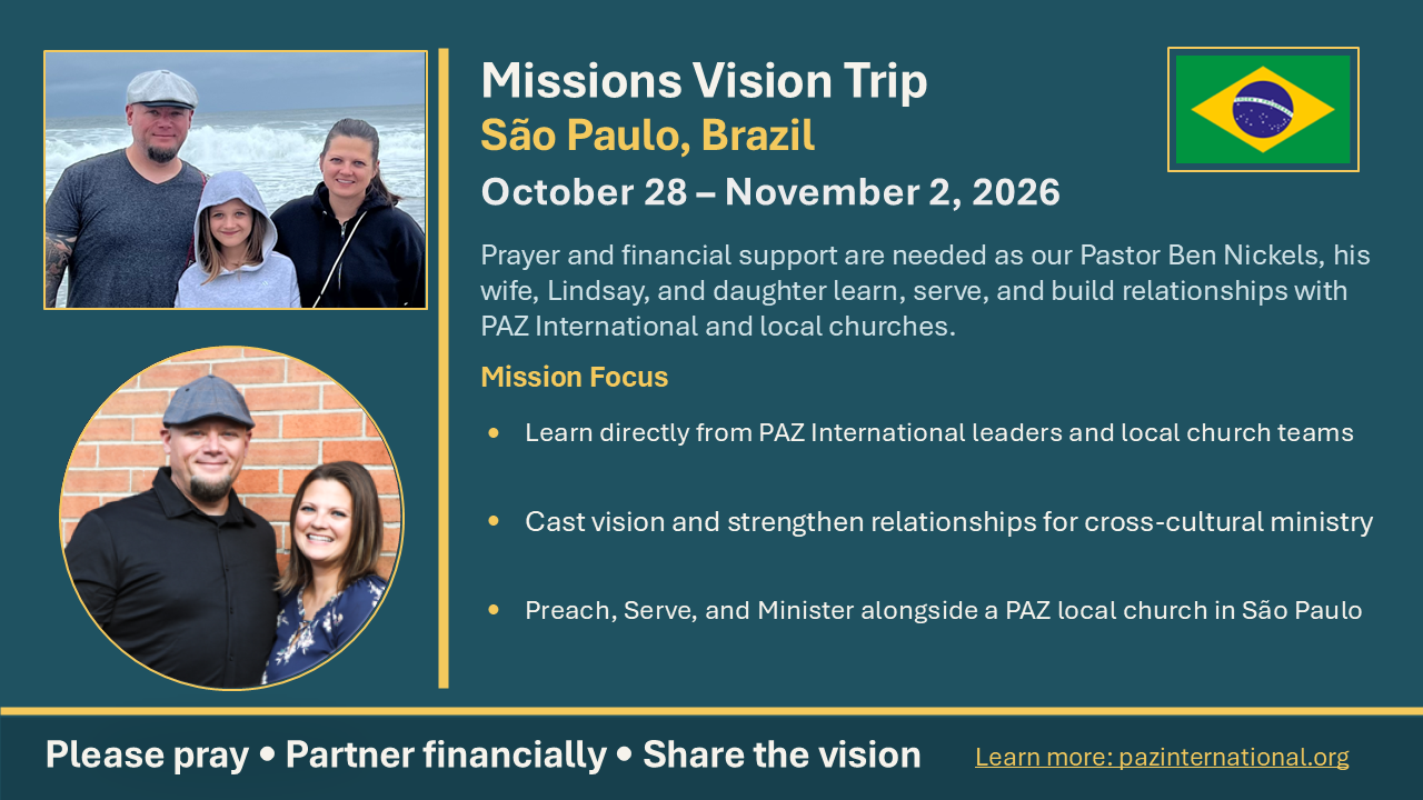 Missions vision trip to São Paulo, Brazil
