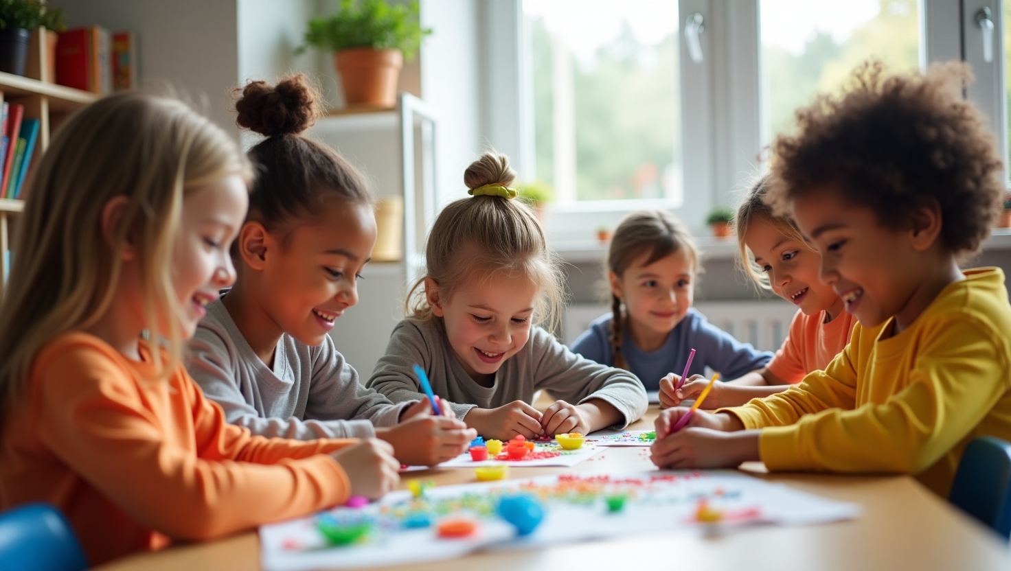 Kids engaged in activities